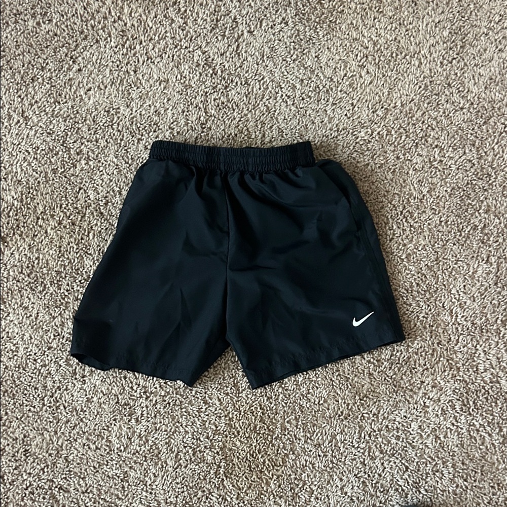 Nike Black Sports Shorts with White Logo